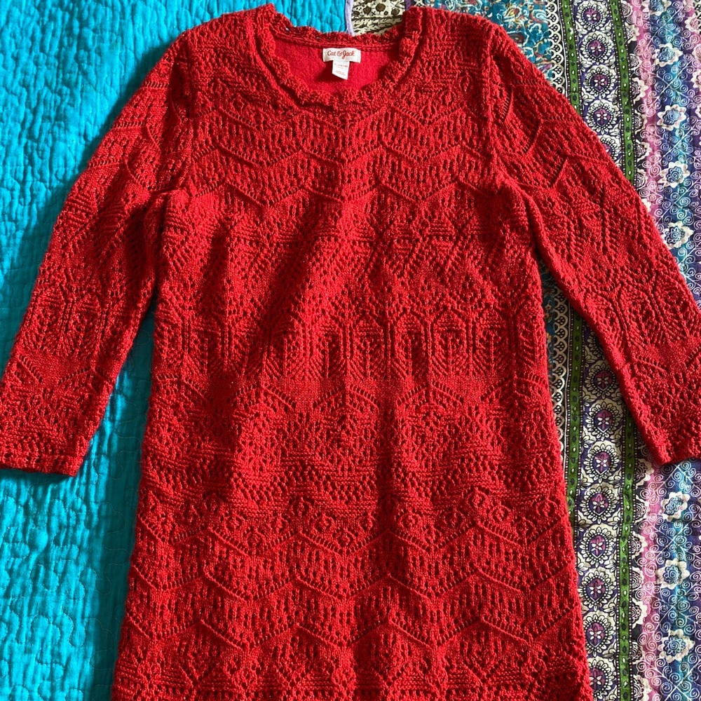 Sparkly red girls dress